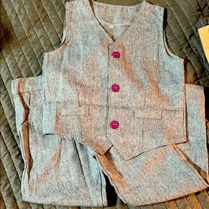 Boys dress pants and vest